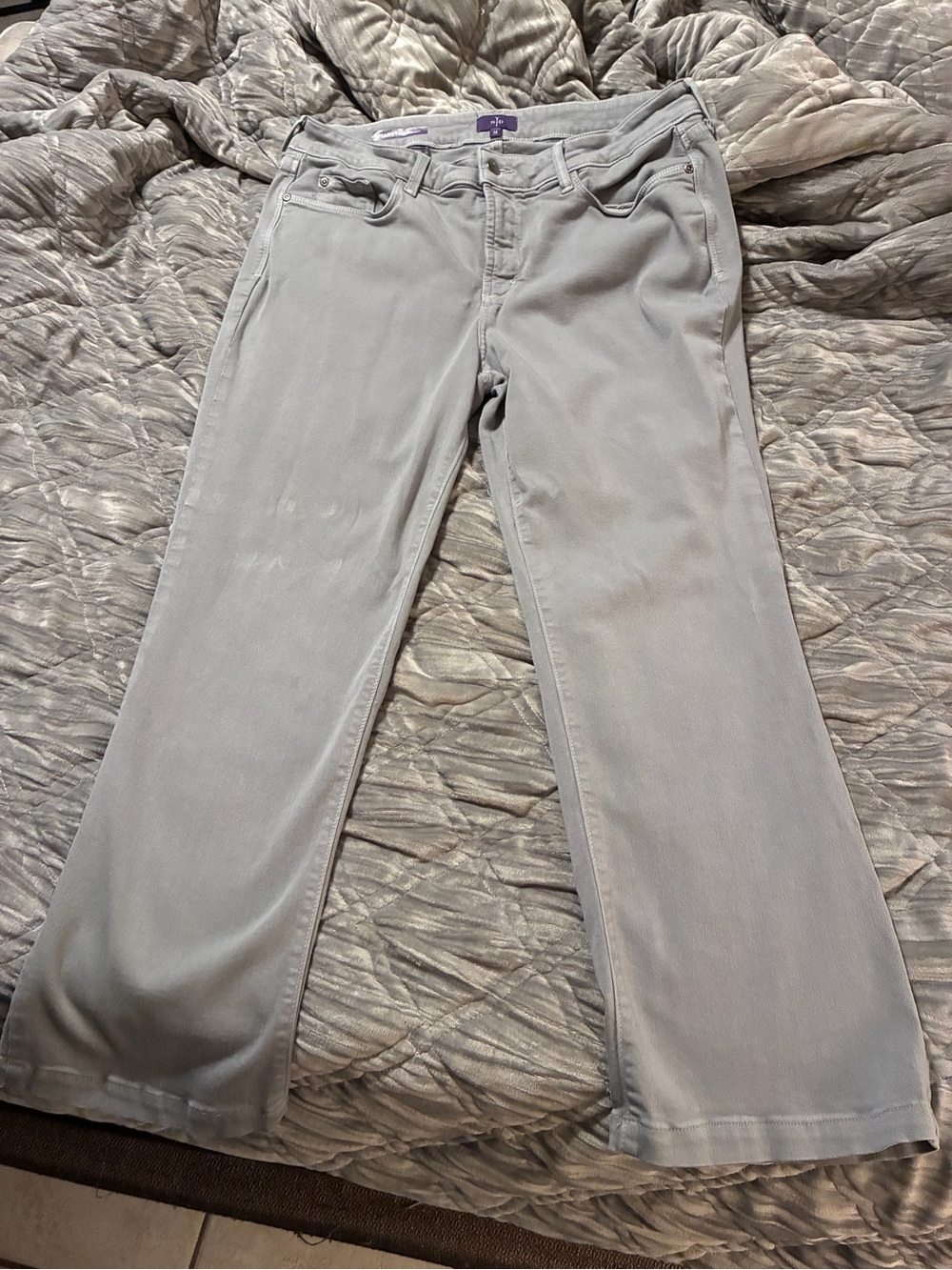 NYDJ Marilyn Straight Gray Pants